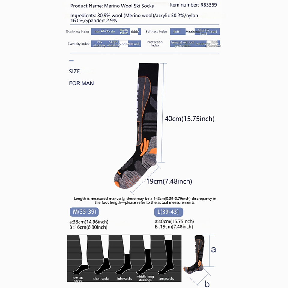 Loogdeel High Quality Merino W - Thermal Sock Winter ulasan dan harga