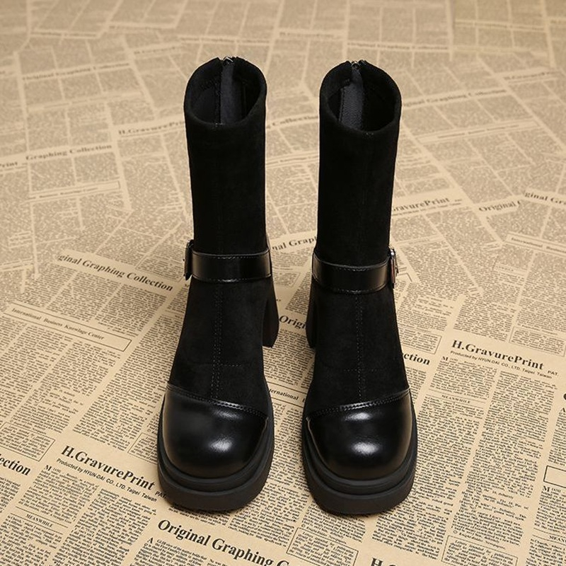 Women Platform Chunky High Hee - No Show Sock Women ulasan dan harga