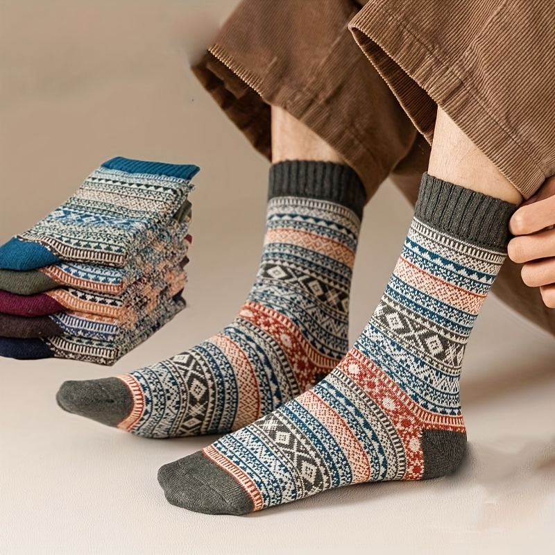 5 Pairs of Winter Retro Thick  - Compression Sock Medical ulasan dan harga